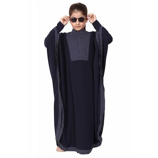 Indo Classic kaftan for kids- Navy Blue